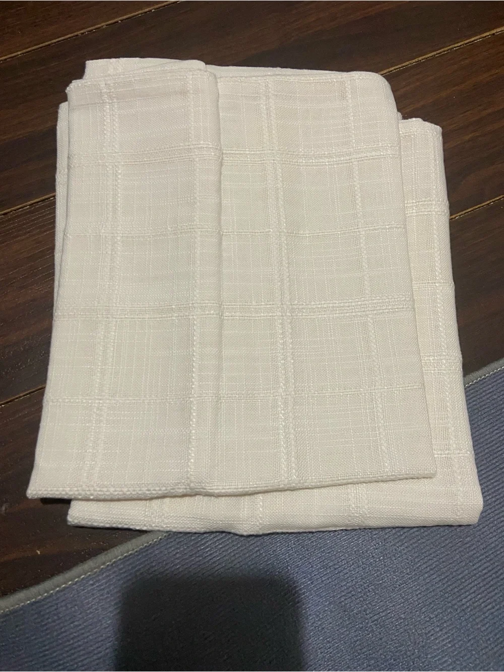 Ramie checkered throw pillowcase - off-white - Square 21”- 2 pieces Pack